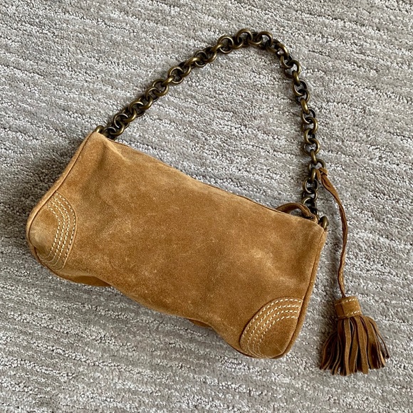 light tan suede bag